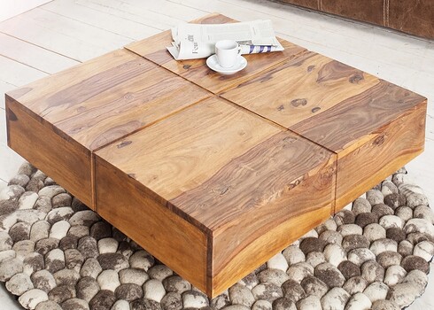 Diivanilaud BOLT sheesham, 70x70xH35 cm