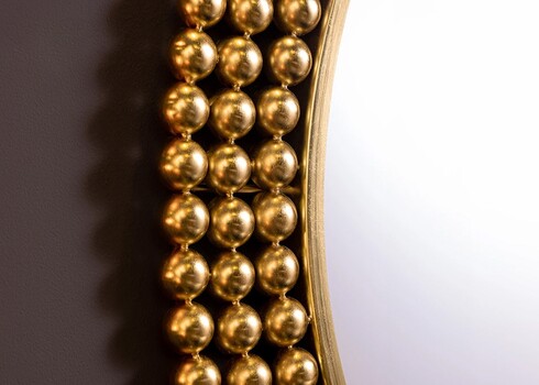 Seinapeegel PEARLS kuldne, 76x2xH76 cm