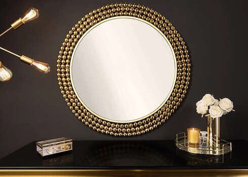 Seinapeegel PEARLS kuldne, 76x2xH76 cm