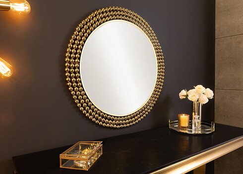 Seinapeegel PEARLS kuldne, 76x2xH76 cm