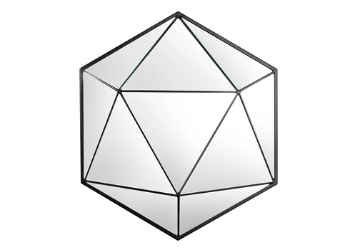 Seinapeegel DIAMOND must, 62x6xH62 cm