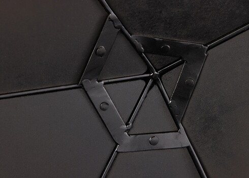 Seinapeegel DIAMOND must, 62x6xH62 cm