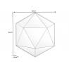 Seinapeegel DIAMOND must, 62x6xH62 cm