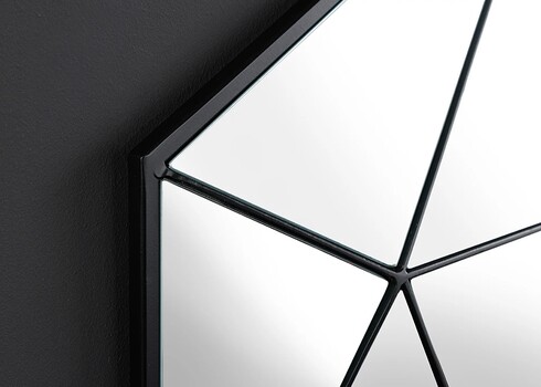 Seinapeegel DIAMOND must, 62x6xH62 cm