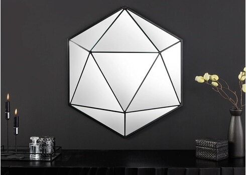 Seinapeegel DIAMOND must, 62x6xH62 cm