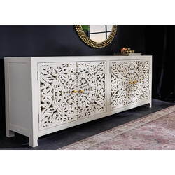 Kummut MARRAKECH valge, 170x38xH78 cm