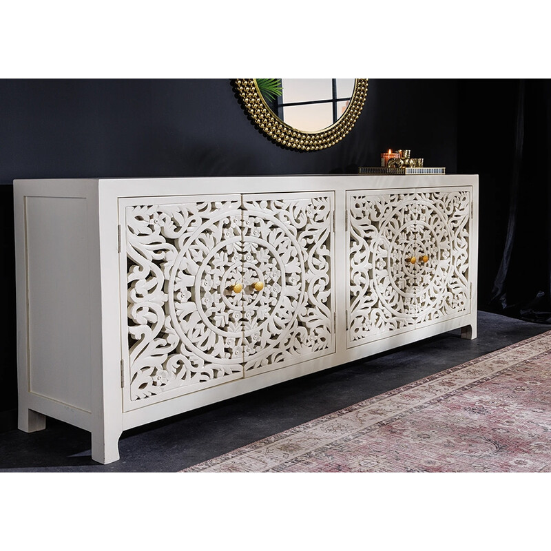 Kummut MARRAKECH valge, 170x38xH78 cm