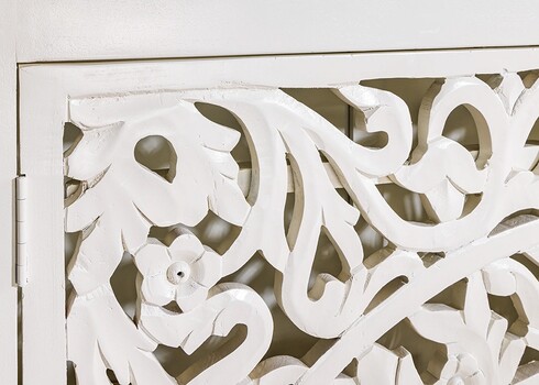 Kapp MARRAKECH valge, 110x38xH140 cm