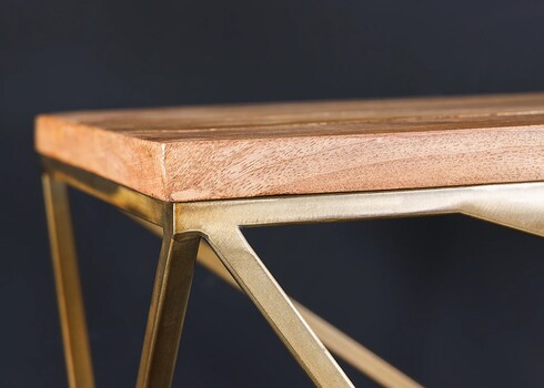 Konsoollaud DIAMOND naturaalne / messing, 119x39xH78 cm