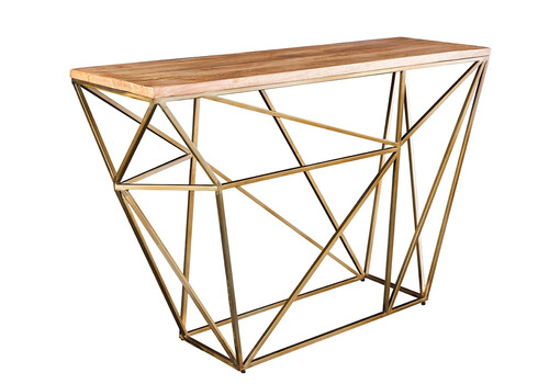 Konsoollaud DIAMOND naturaalne / messing, 119x39xH78 cm