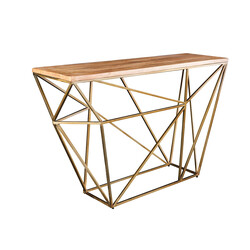 Konsoollaud DIAMOND naturaalne / messing, 119x39xH78 cm