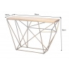 Konsoollaud DIAMOND naturaalne / messing, 119x39xH78 cm