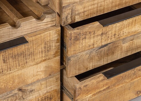 Kummut IRON CRAFT mango, 175x45xH75 cm