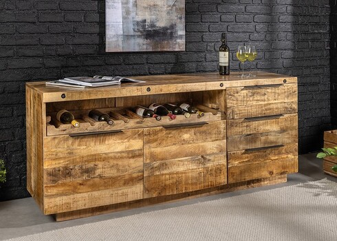 Kummut IRON CRAFT mango, 175x45xH75 cm