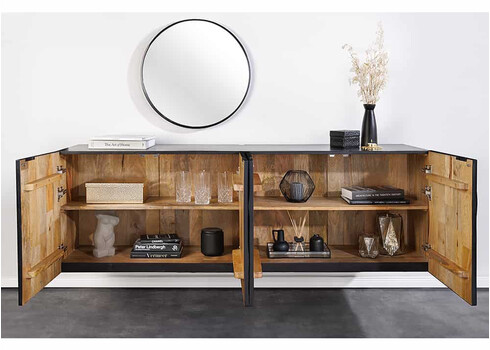 Kummut SCORPION must, 177x38xH58 cm