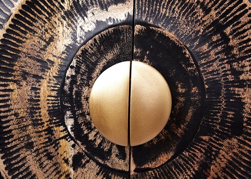 Kummut GOLDEN SUNSET must, 177x38xH58 cm