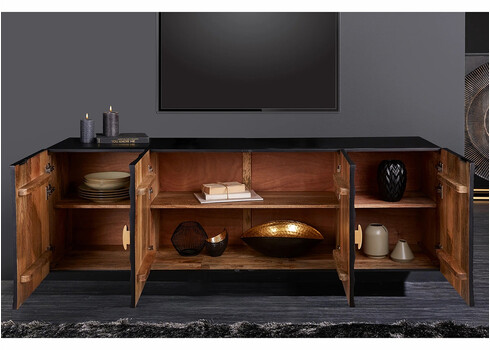 Kummut GOLDEN SUNSET must, 177x38xH58 cm