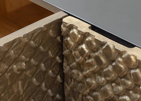 Kummut SNAKE pruun / must, 160x38xH75 cm