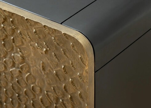 Kummut SNAKE pruun / must, 160x38xH75 cm