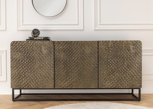 Kummut SNAKE pruun / must, 160x38xH75 cm