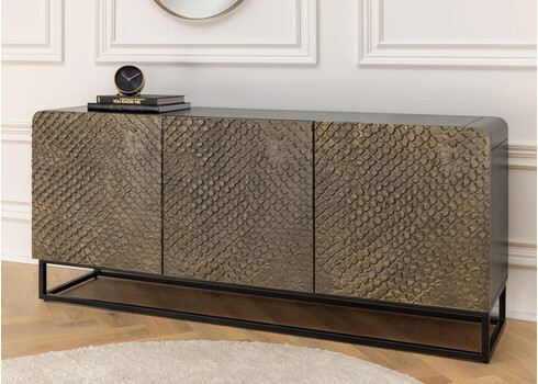 Kummut SNAKE pruun / must, 160x38xH75 cm