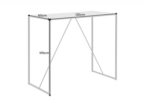 Baarilaud SLIM LINE tumehall, 120x60xH105 cm