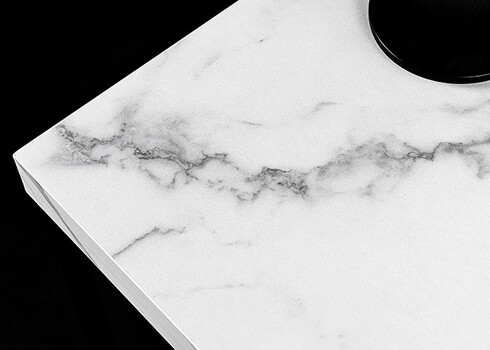 Abilaud ARCHITECTURE valge marmor / must, 40x40xH45 cm