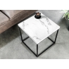 Abilaud ARCHITECTURE valge marmor / must, 40x40xH45 cm
