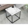 Abilaud ARCHITECTURE valge marmor / must, 40x40xH45 cm