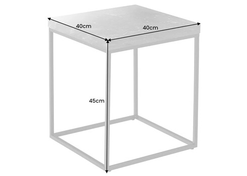 Abilaud ARCHITECTURE valge marmor / must, 40x40xH45 cm