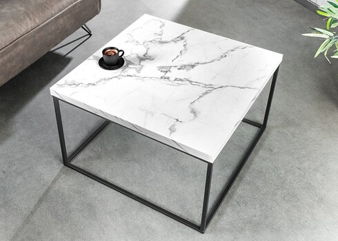 Abilaud ARCHITECTURE valge marmor / must, 60x60xH45 cm