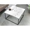 Abilaud ARCHITECTURE valge marmor / must, 60x60xH45 cm