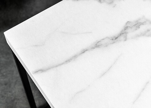 Abilaud ARCHITECTURE valge marmor / must, 60x60xH45 cm