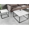 Abilaud ARCHITECTURE valge marmor / must, 60x60xH45 cm