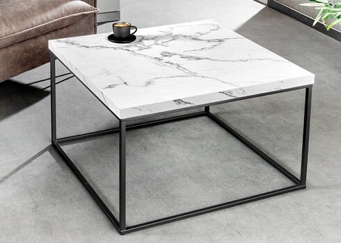 Abilaud ARCHITECTURE valge marmor / must, 60x60xH45 cm