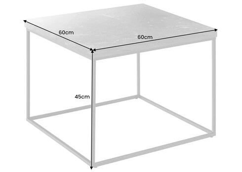 Abilaud ARCHITECTURE valge marmor / must, 60x60xH45 cm
