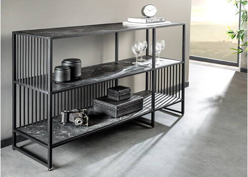 Riiul ARCHITECTURE hall marmor / must, 120x83xH35 cm