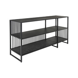 Riiul ARCHITECTURE hall marmor / must, 120x83xH35 cm