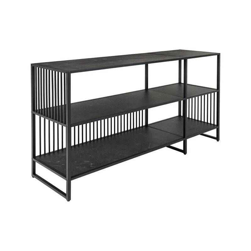 Riiul ARCHITECTURE hall marmor / must, 120x83xH35 cm