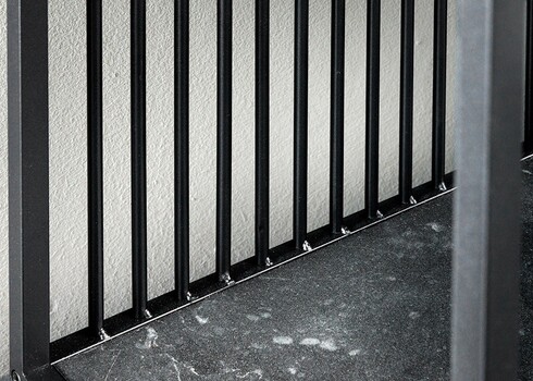 Riiul ARCHITECTURE hall marmor / must, 120x83xH35 cm