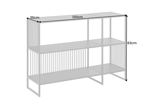 Riiul ARCHITECTURE hall marmor / must, 120x83xH35 cm