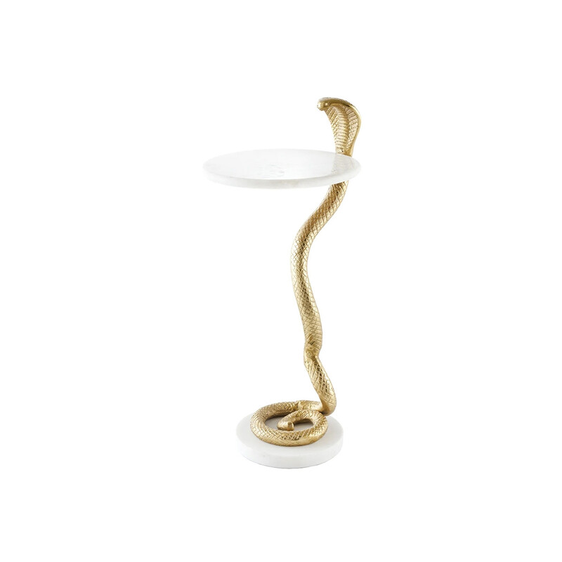Abilaud SNAKE valge marmor / kuldne, D30xH63 cm