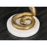 Abilaud SNAKE valge marmor / kuldne, D30xH63 cm