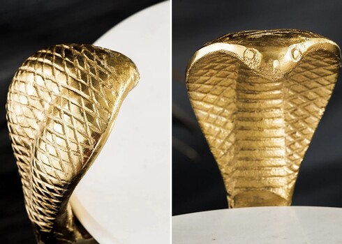 Abilaud SNAKE valge marmor / kuldne, D30xH63 cm