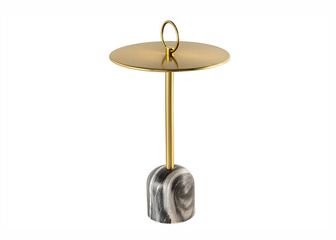 Abilaud ELEGANCE kuldne / must marmor, D36xH60 cm