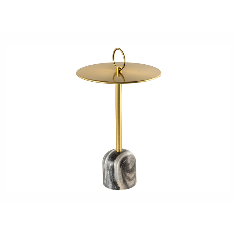 Abilaud ELEGANCE kuldne / must marmor, D36xH60 cm