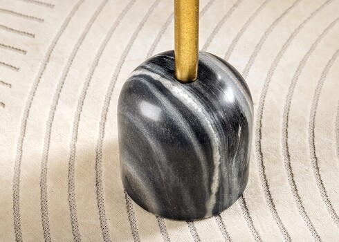 Abilaud ELEGANCE kuldne / must marmor, D36xH60 cm