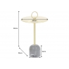 Abilaud ELEGANCE kuldne / must marmor, D36xH60 cm