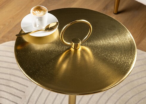 Abilaud ELEGANCE kuldne / must marmor, D36xH60 cm