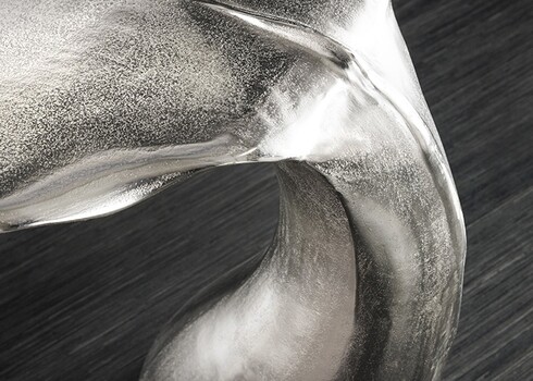 Abilaud WHALE hõbedane, 50x57xH56 cm